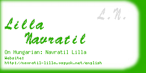 lilla navratil business card